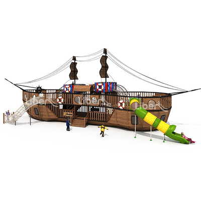 Outdoor Playground Customized Wooden Pirate Ship 