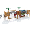 Outdoor Wooden Net Climbing Playground with Slide