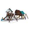 Preschool Children Outdoor Wooden Playground with Swings