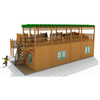 Wooden Outdoor Playground With Rope Course Function
